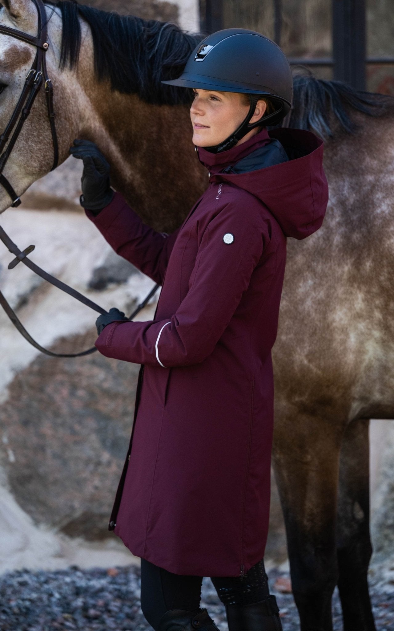 Stella Winter Short Coat - MerlotStierna UK