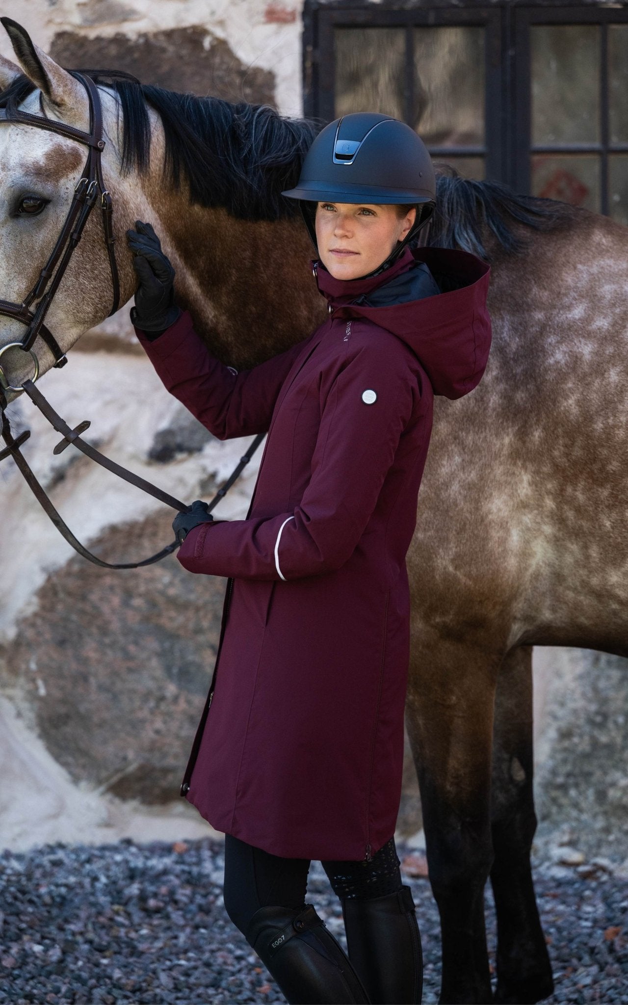 Stella Winter Short Coat - MerlotStierna UK