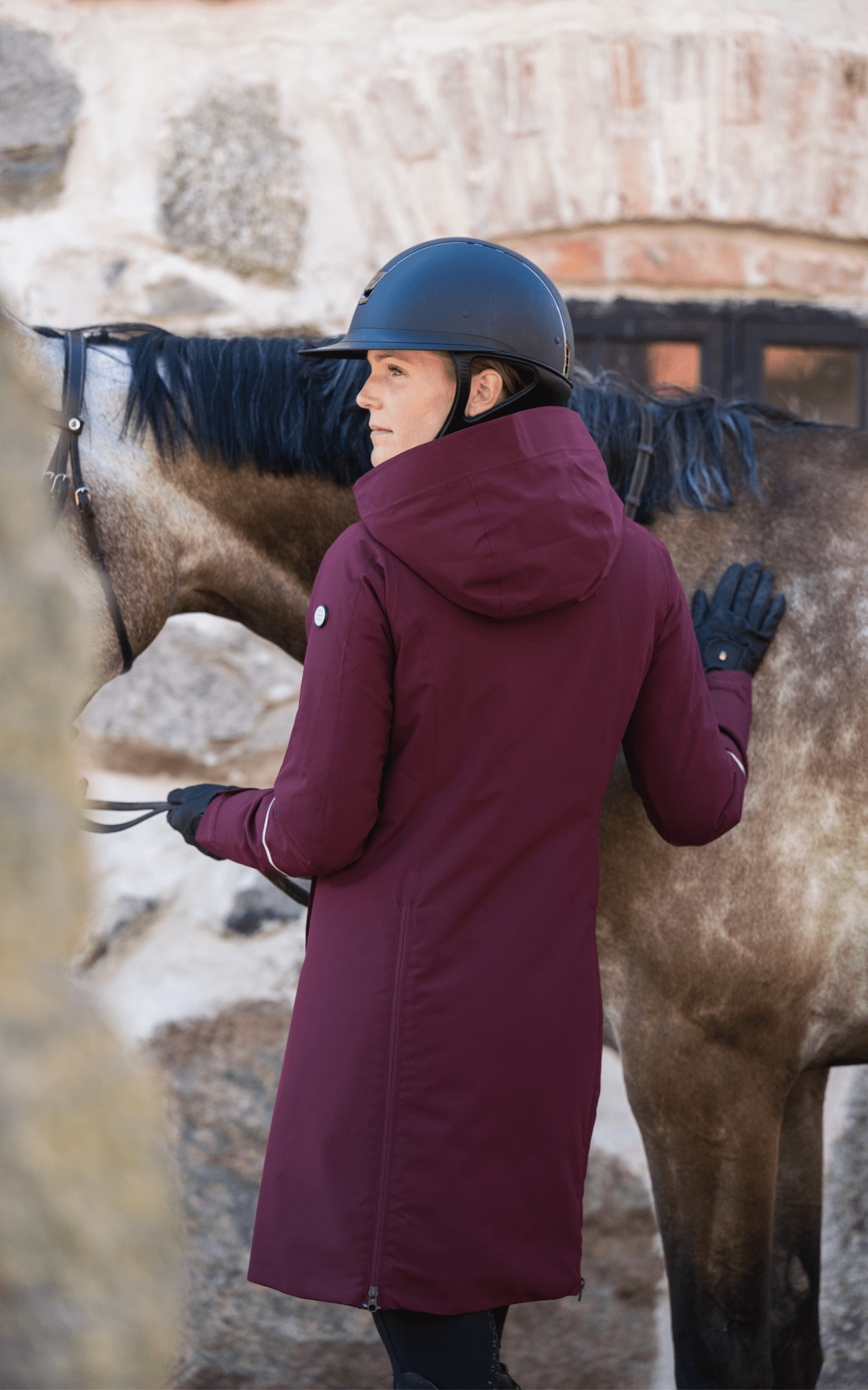 Stella Winter Short Coat - MerlotStierna UK