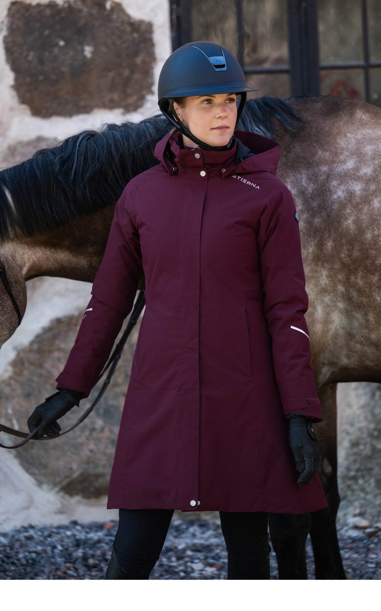 Stella Winter Short Coat - MerlotStierna UK